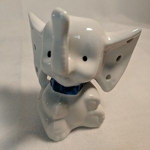 Vintage 70s Ceramic Elephant Earring Ring Holder 3 Pairs Figurine Retro Jewelry